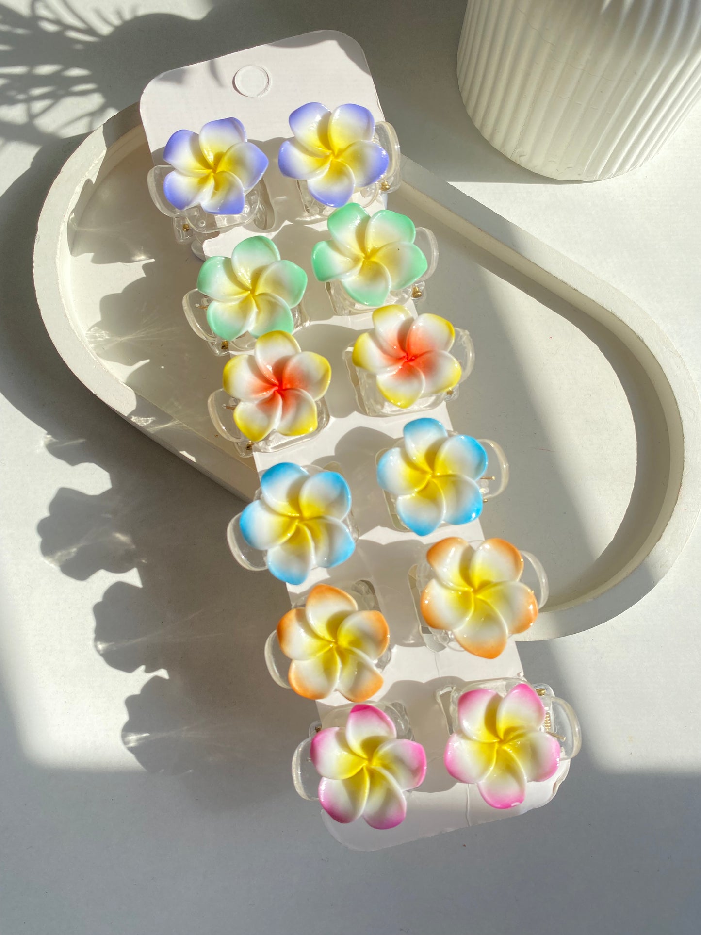 Floral clips (mini) pair of 2 Pins