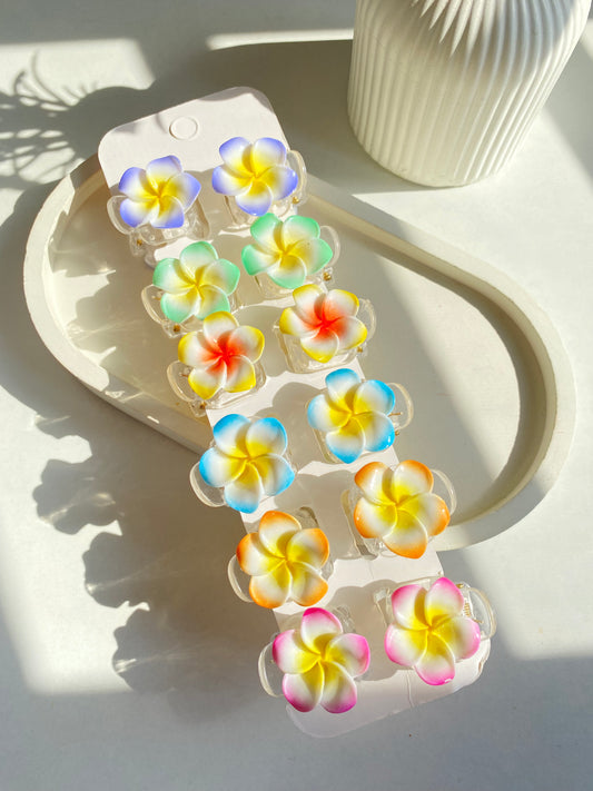 Floral clips (mini) pair of 2 Pins