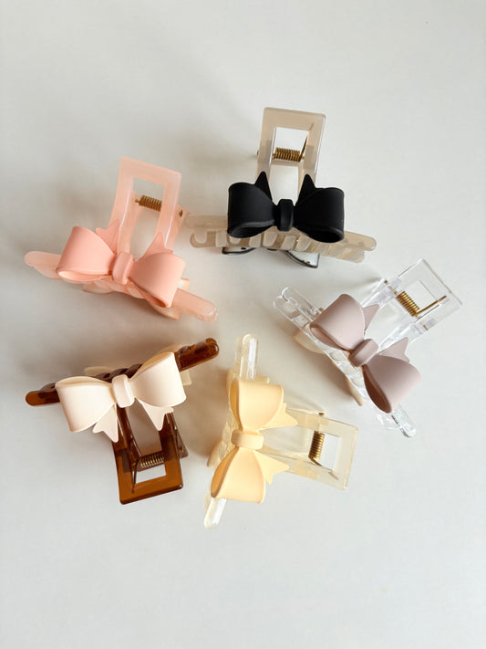 Soft Glam Bow Clip