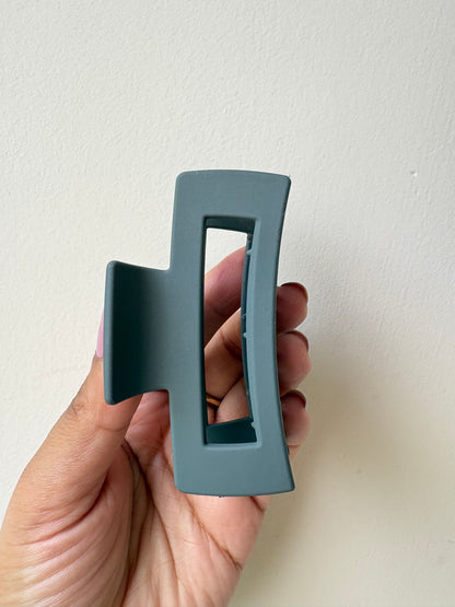 Matte rectangle claw clip