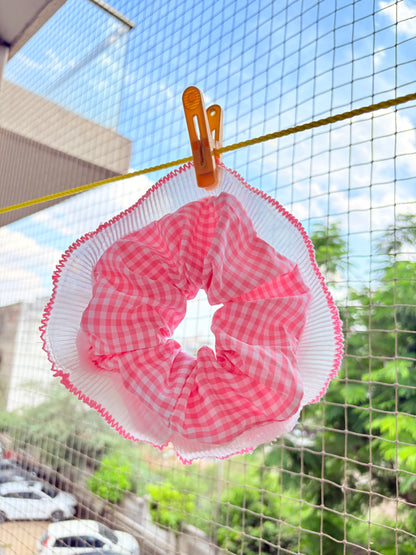 Gingham scrunchie