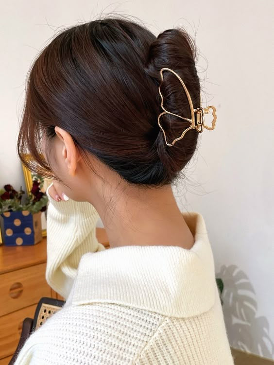 Golden Butterfly claw clip