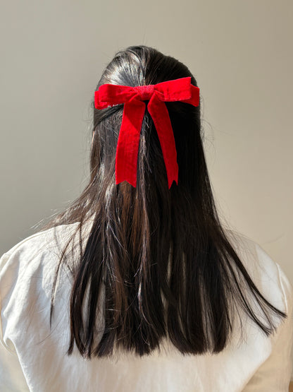 Rose Ribbon bow clip🎀