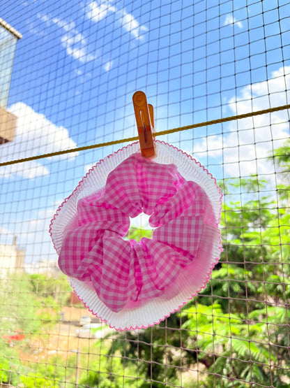 Gingham scrunchie