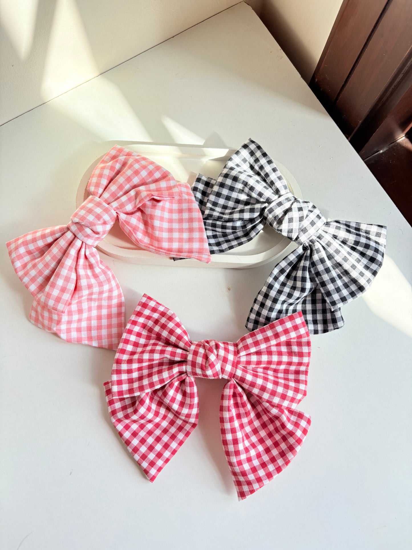 Gingham bows🎀