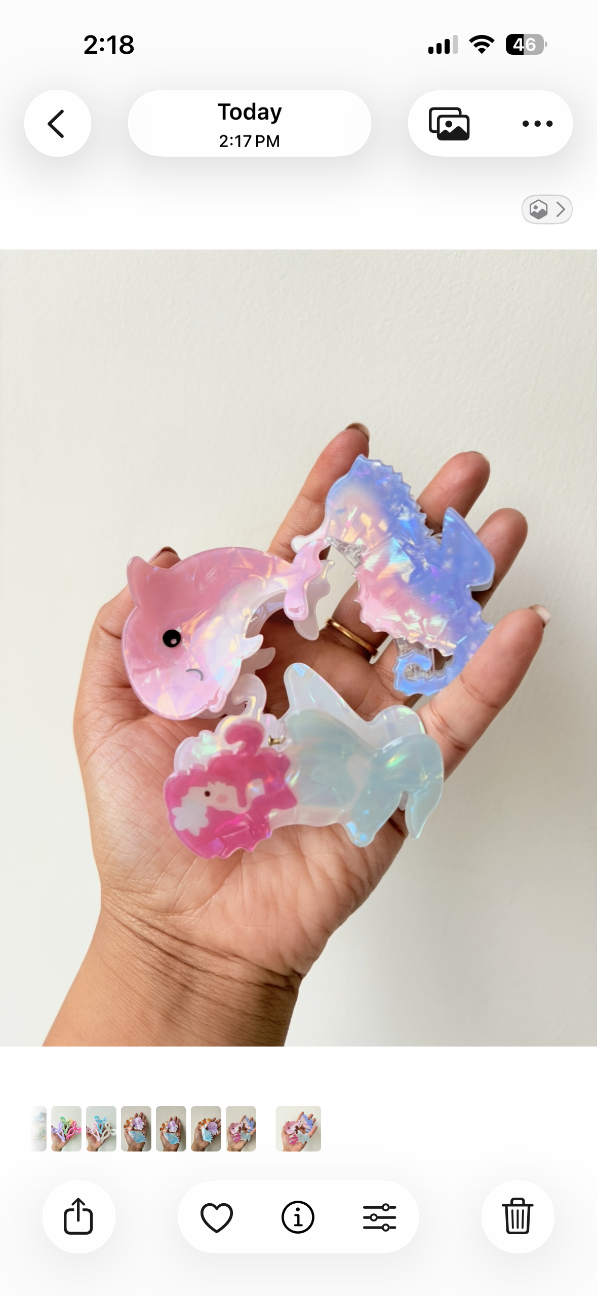 Ocean theme claw clips