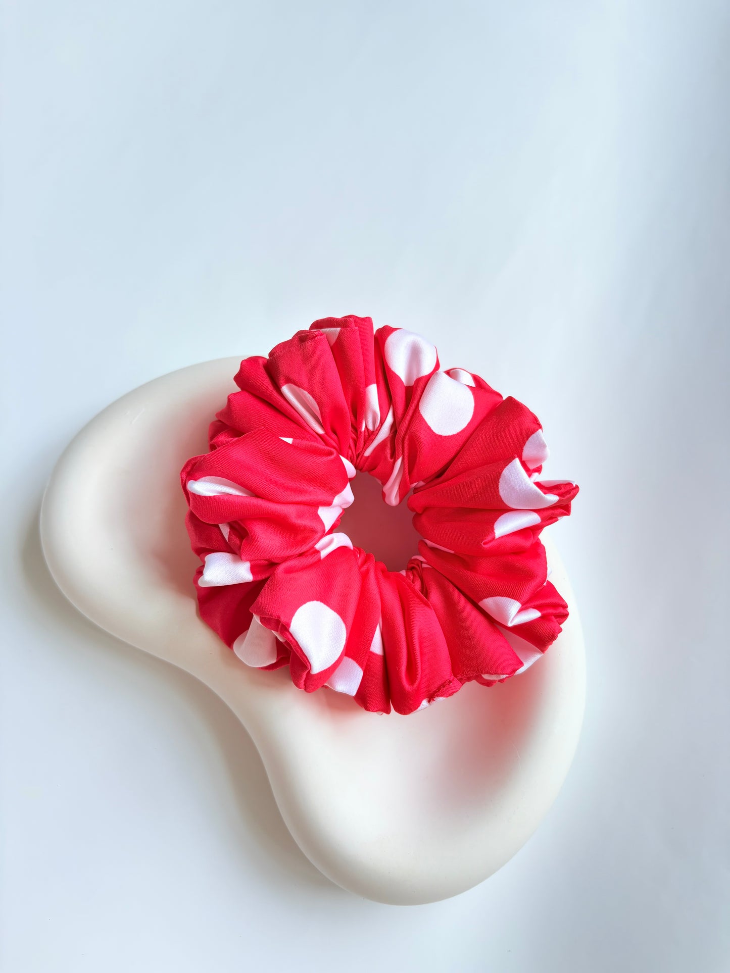 Polka dot oversized scrunchie