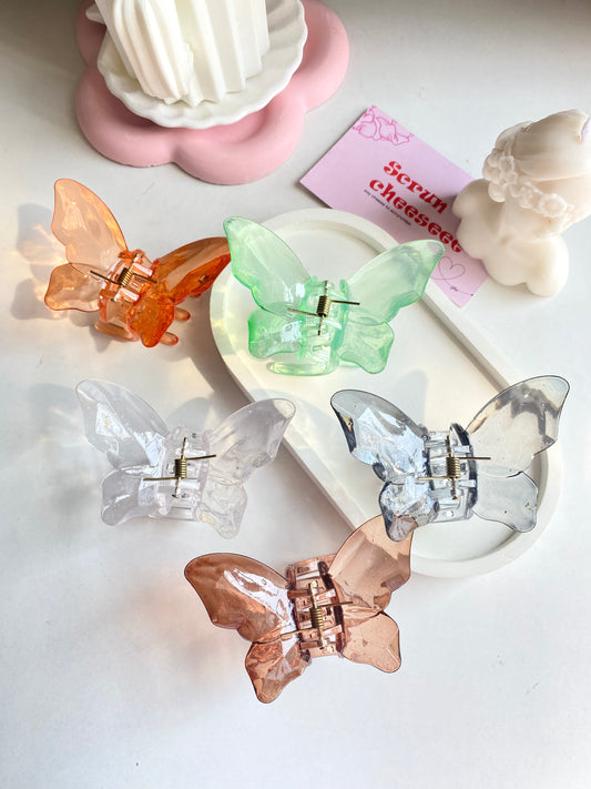Crystal Butterfly claw clip in