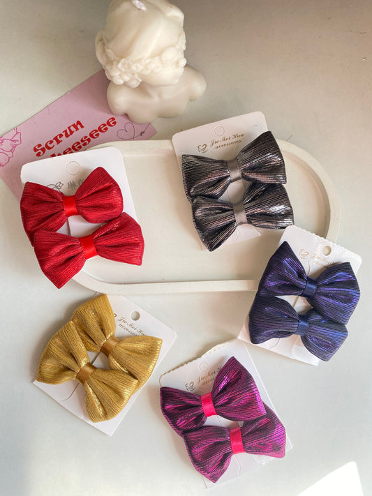Shimmer Bow pins (pair)